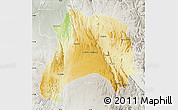 Physical Map of Ihosy, lighten, semi-desaturated