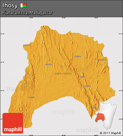Political Map of Ihosy, cropped outside