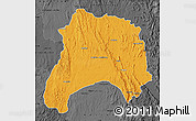 Political Map of Ihosy, darken, desaturated