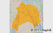 Political Map of Ihosy, lighten, semi-desaturated
