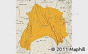 Political Map of Ihosy, shaded relief outside