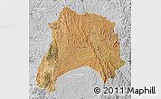 Satellite Map of Ihosy, lighten, desaturated