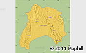 Savanna Style Map of Ihosy, single color outside