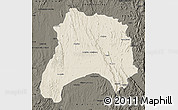 Shaded Relief Map of Ihosy, darken