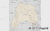 Shaded Relief Map of Ihosy, desaturated