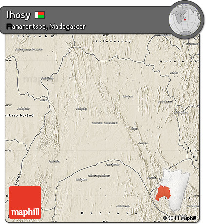 Shaded Relief Map of Ihosy