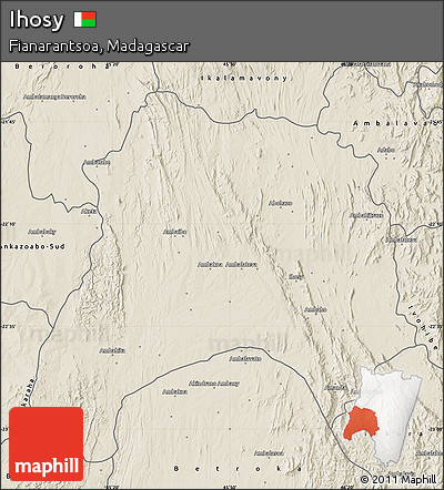 Shaded Relief Map of Ihosy