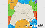 Shaded Relief Map of Ihosy, political outside