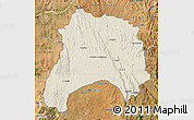 Shaded Relief Map of Ihosy, satellite outside