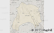 Shaded Relief Map of Ihosy, semi-desaturated
