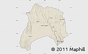 Shaded Relief Map of Ihosy, single color outside