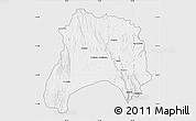 Silver Style Map of Ihosy, single color outside