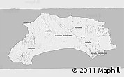 Gray Panoramic Map of Ihosy, single color outside