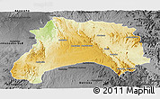 Physical Panoramic Map of Ihosy, darken, desaturated