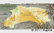 Physical Panoramic Map of Ihosy, darken, semi-desaturated