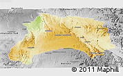 Physical Panoramic Map of Ihosy, desaturated