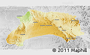 Physical Panoramic Map of Ihosy, lighten, desaturated