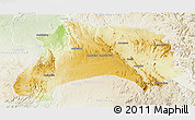 Physical Panoramic Map of Ihosy, lighten