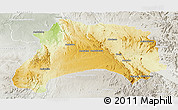 Physical Panoramic Map of Ihosy, lighten, semi-desaturated