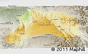 Physical Panoramic Map of Ihosy, semi-desaturated