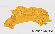Political Panoramic Map of Ihosy, cropped outside