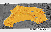 Political Panoramic Map of Ihosy, darken, desaturated