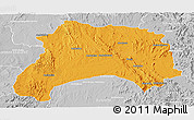 Political Panoramic Map of Ihosy, lighten, desaturated