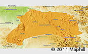 Political Panoramic Map of Ihosy, physical outside