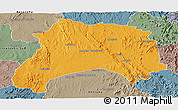 Political Panoramic Map of Ihosy, semi-desaturated
