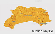 Political Panoramic Map of Ihosy, single color outside