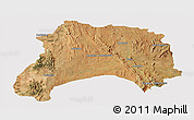 Satellite Panoramic Map of Ihosy, cropped outside