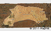 Satellite Panoramic Map of Ihosy, darken