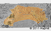 Satellite Panoramic Map of Ihosy, desaturated