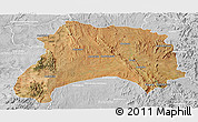 Satellite Panoramic Map of Ihosy, lighten, desaturated