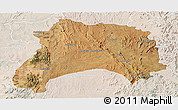 Satellite Panoramic Map of Ihosy, lighten