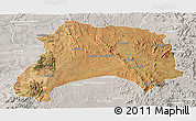 Satellite Panoramic Map of Ihosy, lighten, semi-desaturated