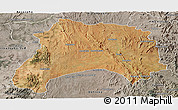 Satellite Panoramic Map of Ihosy, semi-desaturated