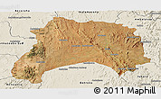 Satellite Panoramic Map of Ihosy, shaded relief outside