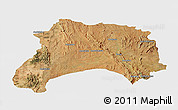 Satellite Panoramic Map of Ihosy, single color outside