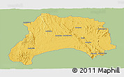 Savanna Style Panoramic Map of Ihosy, single color outside