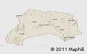 Shaded Relief Panoramic Map of Ihosy, cropped outside