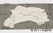 Shaded Relief Panoramic Map of Ihosy, darken
