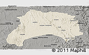 Shaded Relief Panoramic Map of Ihosy, darken, semi-desaturated