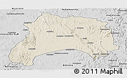 Shaded Relief Panoramic Map of Ihosy, desaturated
