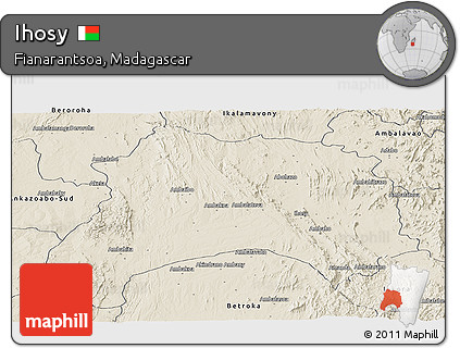 Shaded Relief Panoramic Map of Ihosy