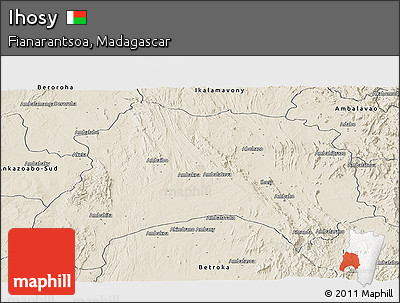 Shaded Relief Panoramic Map of Ihosy
