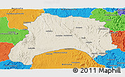 Shaded Relief Panoramic Map of Ihosy, political outside