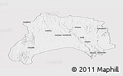 Silver Style Panoramic Map of Ihosy, single color outside