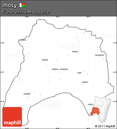 Blank Simple Map of Ihosy, cropped outside
