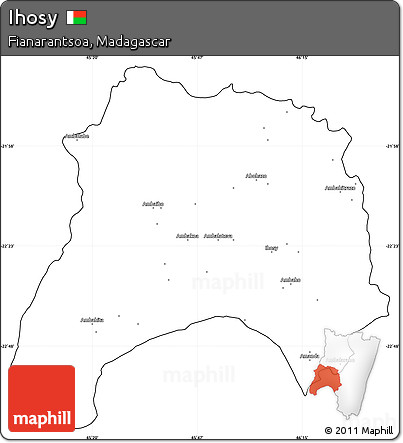 Blank Simple Map of Ihosy, cropped outside